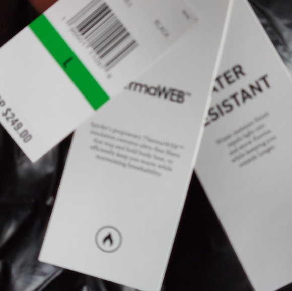 Ladies large Spyder black hooded puffy jacket nwt - Picture 3 of 5